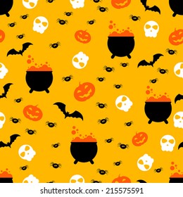 Halloween vector seamless pattern background