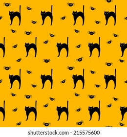 Halloween vector seamless pattern background