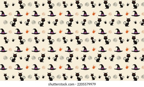 Halloween vector seamless pattern Background