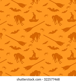 Halloween vector seamless pattern or background