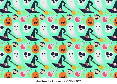 Halloween Vector Seamless Pattern. Element for Halloween events. Vector illustration