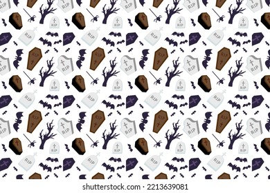 Halloween Vector Seamless Pattern. Element for Halloween events. Vector illustration
