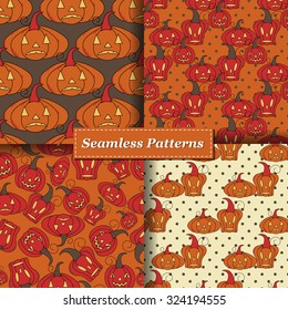 Halloween Vector seamless pattern. Endless pattern. 