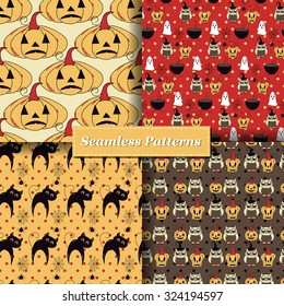 Halloween Vector seamless pattern. Endless pattern. 