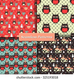 Halloween Vector seamless pattern. Endless pattern. 