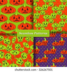 Halloween Vector seamless pattern. Endless pattern. 