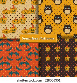 Halloween Vector seamless pattern. Endless pattern. 