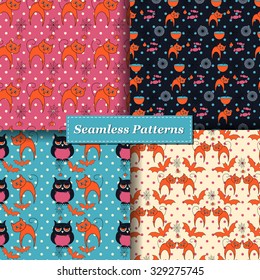 Halloween Vector seamless pattern. Endless pattern. 
