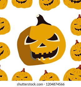 Halloween Vector seamless pattern. Holiday Design elements