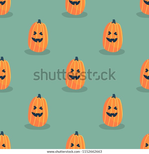 Halloween vector seamless pattern with\
pumpkin. Pattern can be used for wallpaper, web page background,\
surface textures. Halloween Kids Costume\
Party.