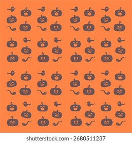 Vetor de Halloween com padrão sem emenda, abóboras