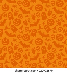 Halloween vector seamless pattern. Seamless texture can be used for wallpaper, pattern fills, web page,background.