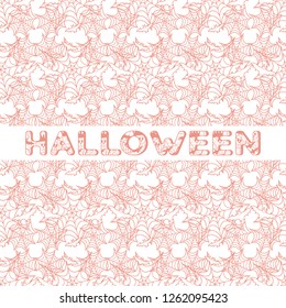 Halloween vector seamless pattern with web and bat. Design for party card, wrapping, fabric, print.