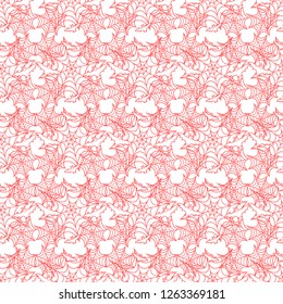 Halloween vector seamless pattern with web and bat. Design for party card, wrapping, fabric, print.