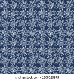 Halloween vector seamless pattern with web and bat. Design for party card, wrapping, fabric, print.