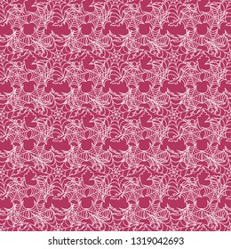 Halloween vector seamless pattern with web and bat. Design for party card, wrapping, fabric, print.