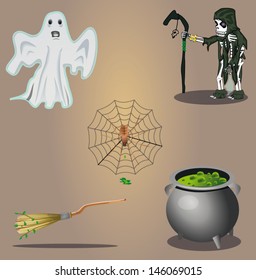 Halloween vector set