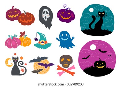 Halloween vector set