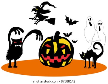 Halloween vector set