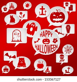 Halloween vector set of design elements.