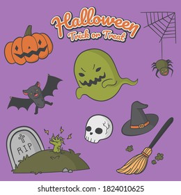 Halloween Vector set hand drawn design