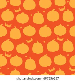 Halloween vector silhouette background. Seamless pattern. Texture for textile, paper print.