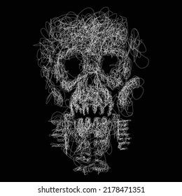 halloween vector sketch illustration, scribble art