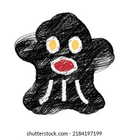 halloween vector sketch illustration, scribble art