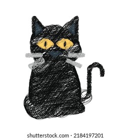 halloween vector sketch illustration, scribble art
