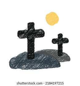 ilustración de esbozo vectorial de halloween, arte garabato