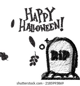 ilustración de esbozo vectorial de halloween, arte garabato