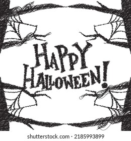 ilustración de esbozo vectorial de halloween, arte garabato