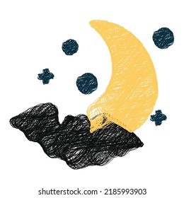 halloween vector sketch illustration, scribble art