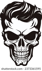 Halloween vector skull, grim reaper illustration, Rock and roll skull vector, Halloween Skeleton