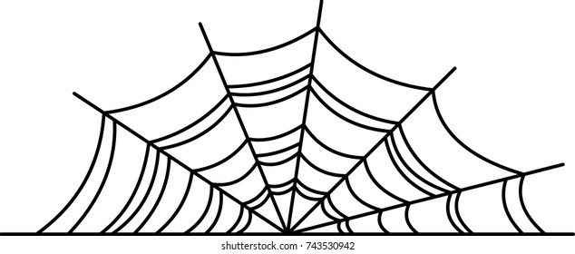 Halloween vector spiderweb border spider