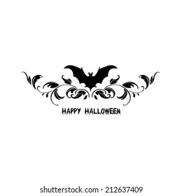 Halloween vector symbol, pattern with bat