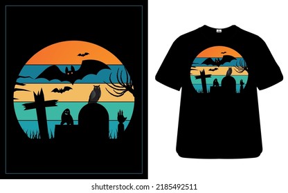 Halloween vector t-shirt design with bad