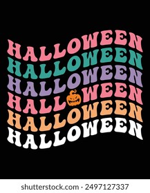 HALLOWEEN VECTOR VINTAGE TSHIRT DESIGN