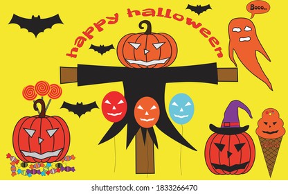 Halloween Vektor-various kinds of characters in commemorating Halloween day