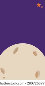 Halloween vertical background with big full moon