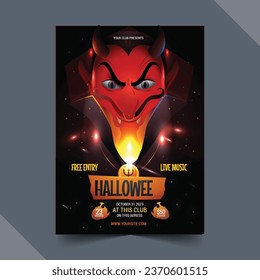 halloween vertical poster template vector design illustration