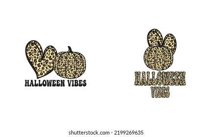 Halloween Vibes leopard pattern Design.
