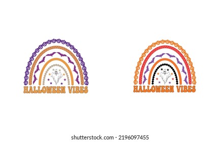 Halloween Vibes- T shirt Design.Halloween Gift.