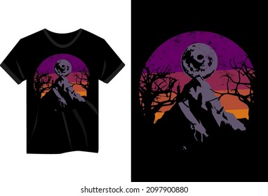 Halloween vibes vintage t shirt design