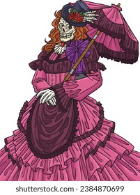 Halloween Victorian Dress Cartoon Colored Clipart