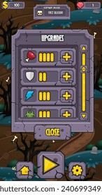 Halloween Video Game Graphical User Interface