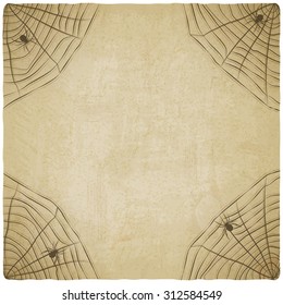 Halloween vintage background with spider web. vector illustration - eps 10