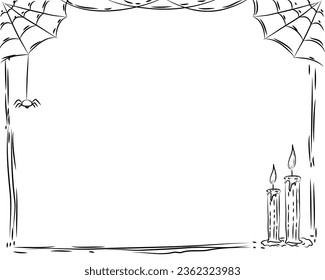 Halloween vintage frame invitation vector 