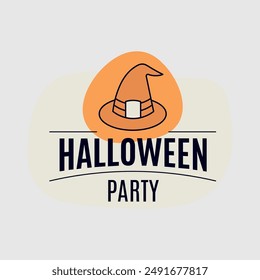 Etiqueta vintage de Halloween, logotipo. Cambiar ese emblema o icono. Diseño hipster. Estampado para camiseta. Ilustración vectorial