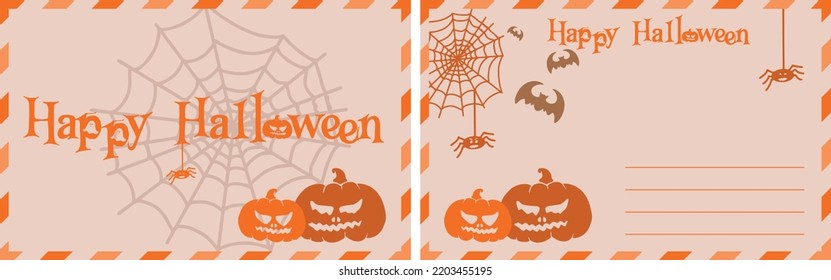Halloween-Vintage-Postkartendesign